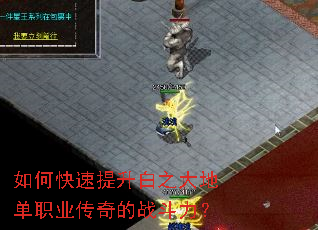 如何快速提升白之大地单职业传奇的战斗力? 如何快速提升白之大地单职业传奇的战斗力?