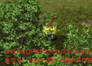 如何评价充值640元获得云海满消费至尊年卡,对战士属性与爆率有何提升? 如何评价充值640元获得云海满消费至尊年卡,对战士属性与爆率有何提升?