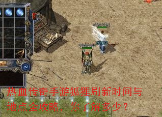 热血传奇手游狐狸刷新时间与地点全攻略,你了解多少? 热血传奇手游狐狸刷新时间与地点全攻略,你了解多少?