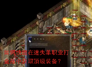 如何快速在迷失单职业打金服中获取顶级装备? 如何快速在迷失单职业打金服中获取顶级装备?